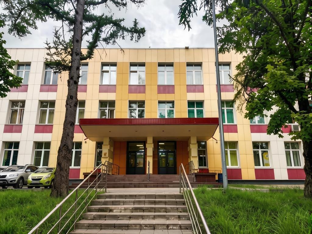 Школа — фасад школы с облицовкой керамогранитом, фото 4